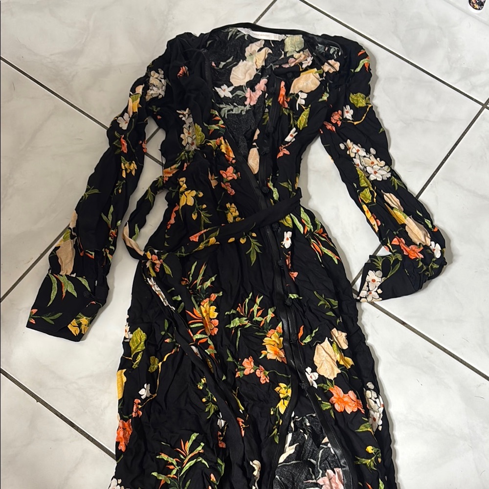 Floral Black Dress